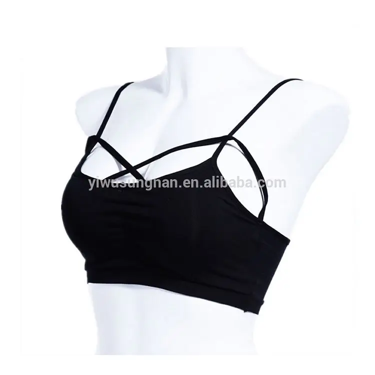 

Best Design Cross Bandage Creative Sexy Strap Bra with Padding