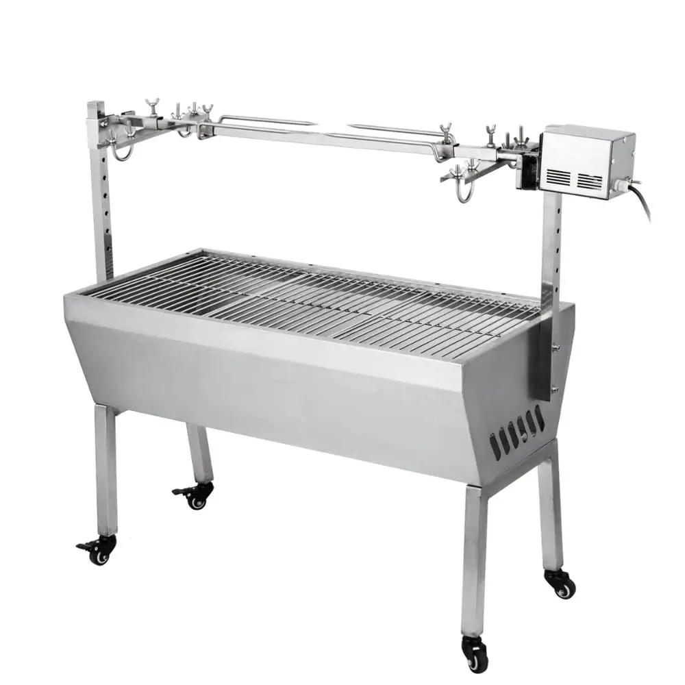 

Outdoor large stainless steel hog lamb charcoal barbeque lamb rotisseries spit roast