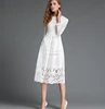 1piece American style lady clothes New Autumn/Spring long sleeve lace dresses for women