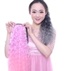 Synthetic Hair Gray Wig Pony Tail Color Gradient Corn Hot Ponytail Long Curly Hair Corns Tied With Pony Tail
