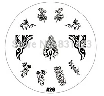 2015 new A Series A26 Nail Art Polish DIY Stamping Plates Image Templates Nail Stamp Stencil