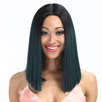 

Noble gold synthetic bob lace frontal wig ombre silky straight brazilian hair best selling female high quality lace front wig