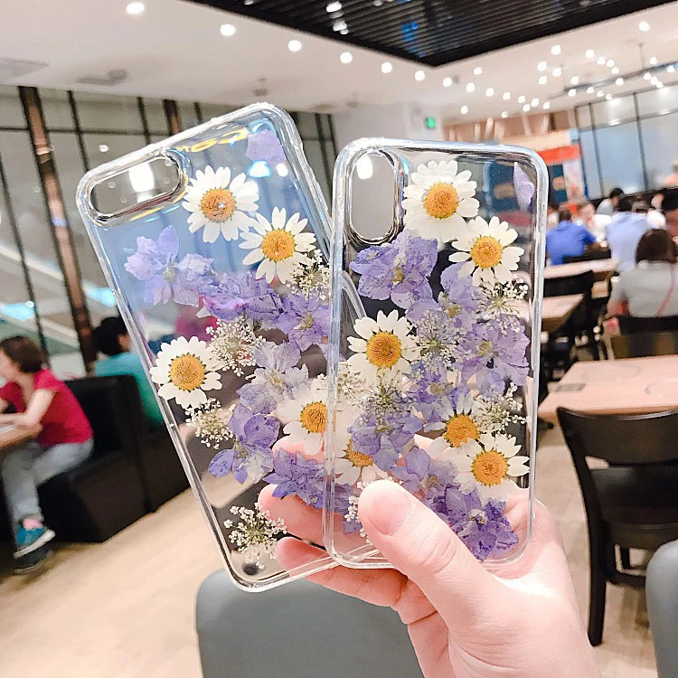 

2021 New Dried Flower Epoxy Soft TPU Phone Case For IPhone 8 Plus