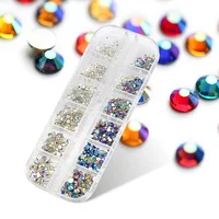 

Crystal Packs High Silver Flat-Base Phototherapy Manicure Symphony Crystal AB Decorative Rhinestone for Nails Art