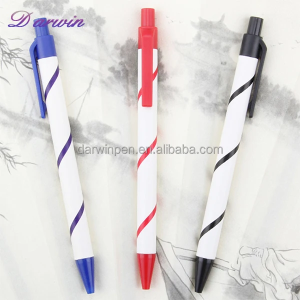 spiral stripes eco-friendly pen,multicolour paper pen