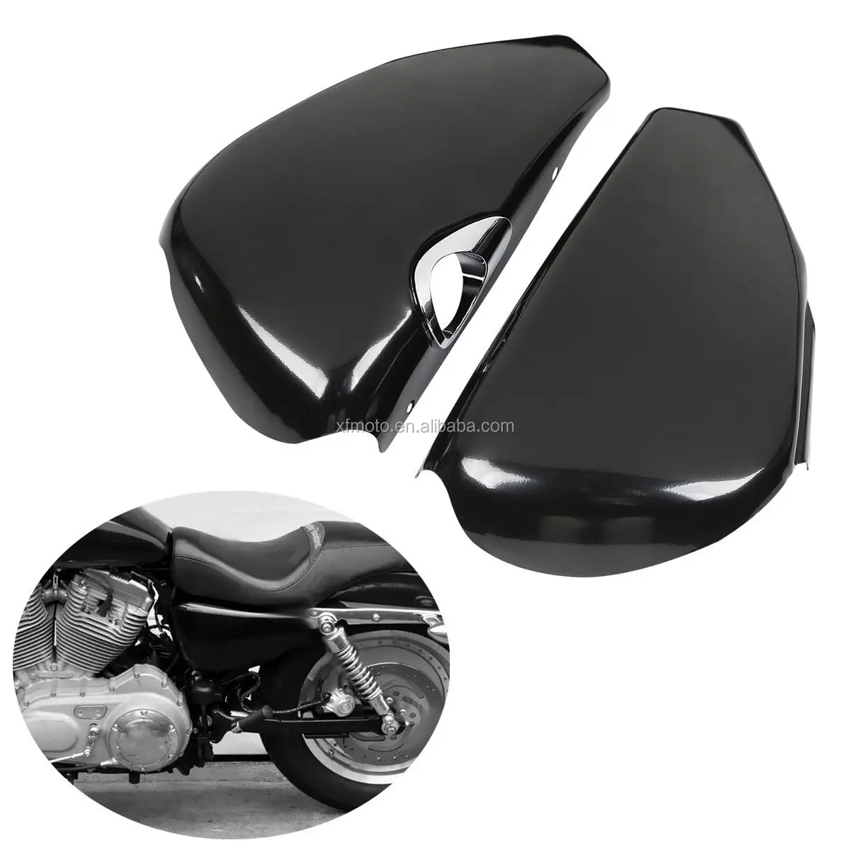 Tcmt Xf2906c147b Left Right Battery Cover For Harley Sportster 883