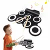 Factory Wholesale Musical Digital Drum Silicone Study Playing Sound Recorder Roll up Drum for Children and Adult