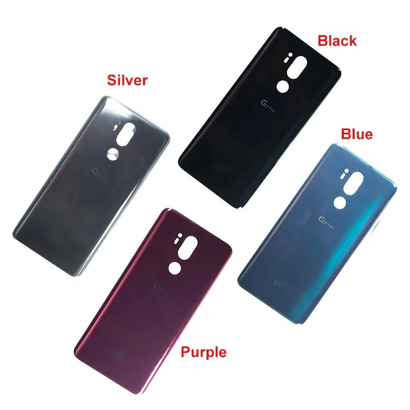 

Original OEM Battery Back Glass Cover Rear Back Door For LG G7 ThinQ G710 With Adhesive, Black silver purple blue