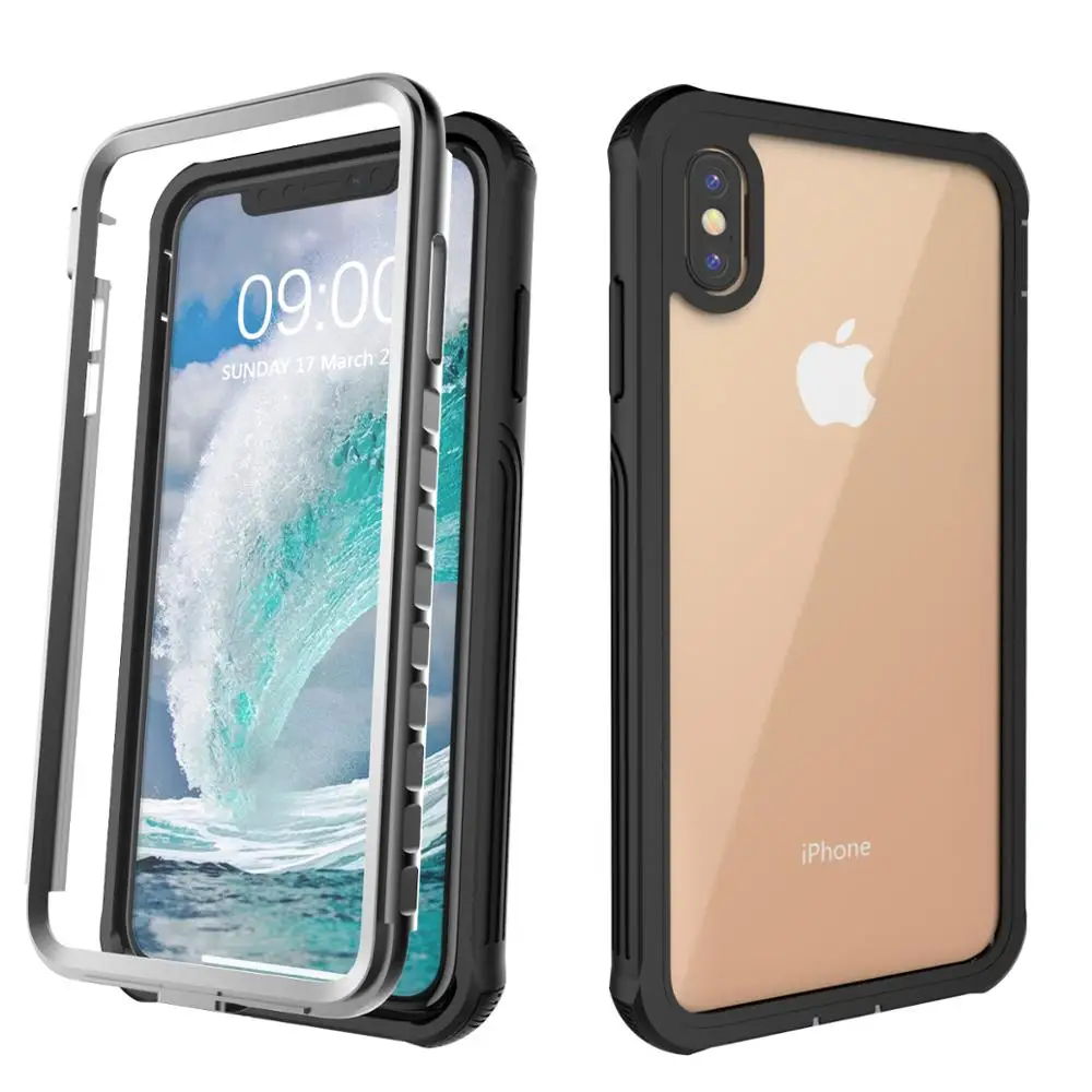 

Defender Case for iPhone Xs Max Dual Layer Rugged Clear Back Cover for iPhone X Xr Case