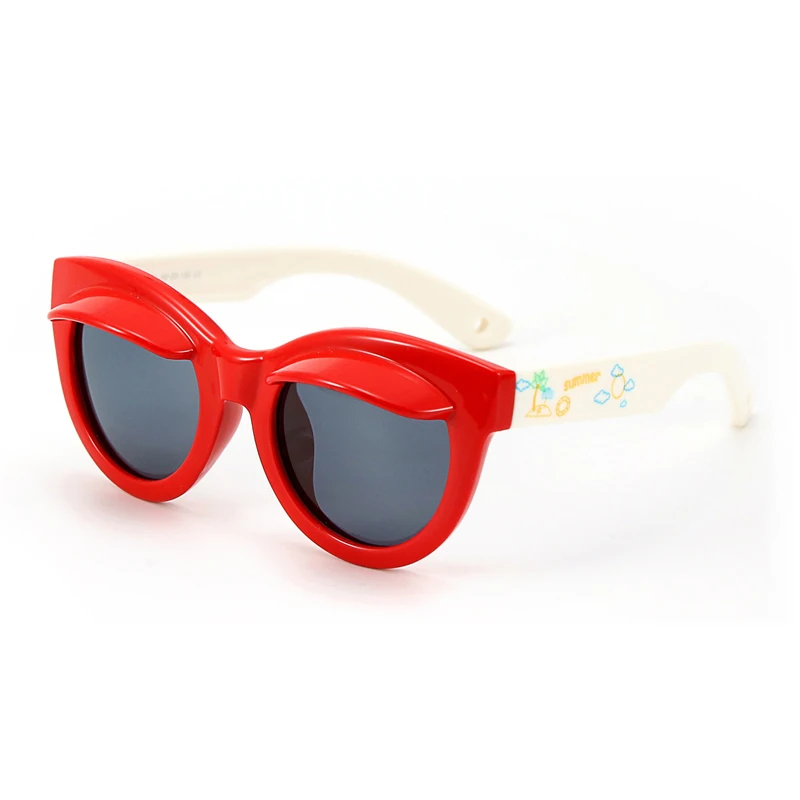 

Factory 2019 retro cartoon silicone kids polarized sunglasses With Strip