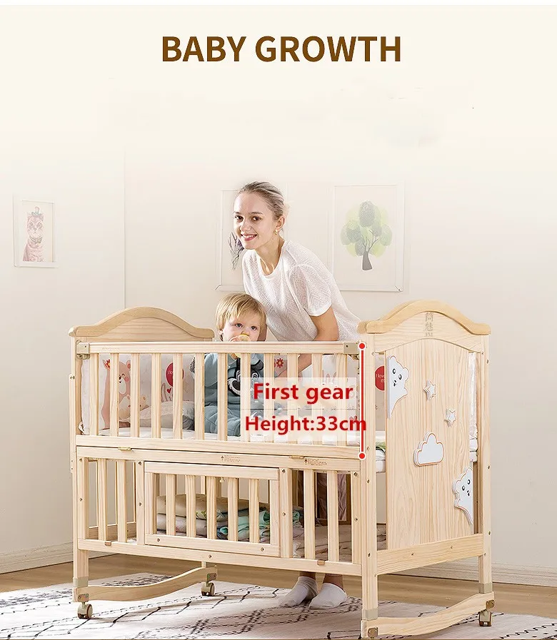 Customized Size New Born Baby Bed/swing Baby Crib Cot Buy New Born