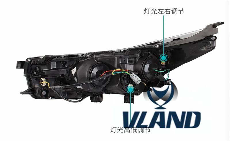 China VLAND factory for car head lamp for Corolla LED front lamp for 2014 2015 2016 2017 2018 Corolla head light