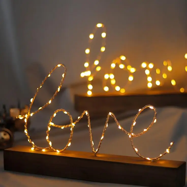 C265 Love Letter Model with Light Shop Decoration Crafts Furnishing Star Light Birthday Decoration Home Decor
