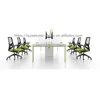 QS-OW-BON02 laminate cluster of 6 workstation 6 person office patiton modular workspace
