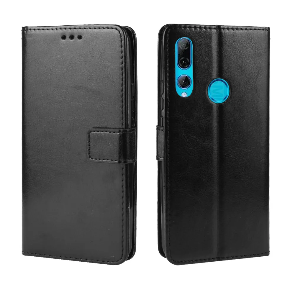 

Card Holder Wallet Flip Leather Phone Case For Huawei Y9 Prime 2019, 4 colors