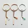 Personalized Engrave Monogram Custom Keychain With Suede Tassel