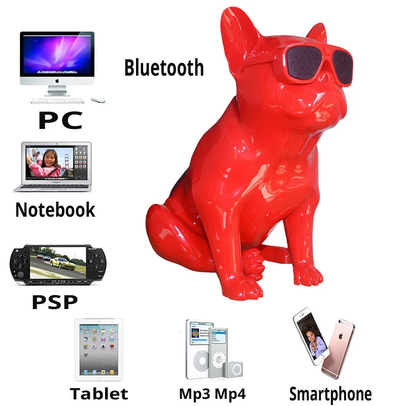Mini Portable Bass AeroBull dog Bluetooth Speaker Wireless Fullbody Dog Speaker Touch Control Subwoofer Speaker - ANKUX.COM