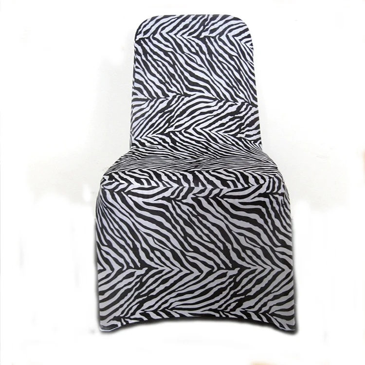 C333a Cheap Universal Black And White Zebra Print Spandex Chair