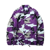 

Wholesale Men Hip Hop Multi Color Camo Coaches Jacket