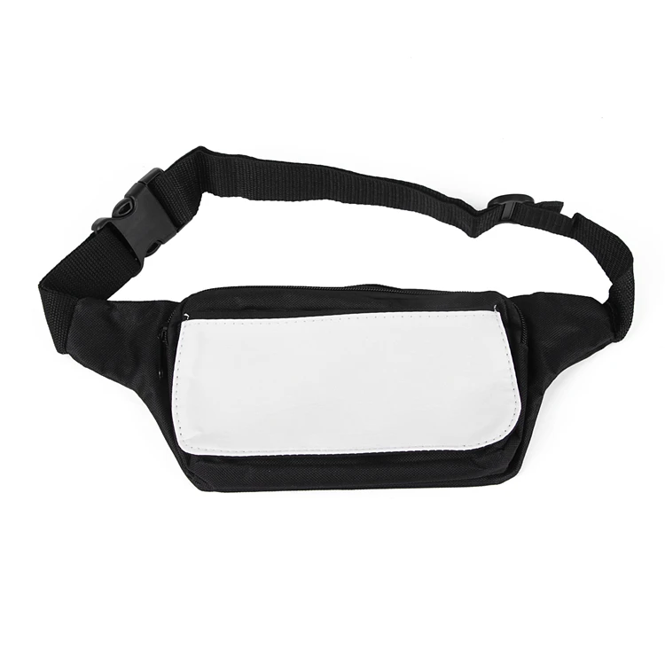 

Prosub Sublimation Travel Waist Bag Heat Transfer Waist Fanny phone bag blanks wholesale, Black