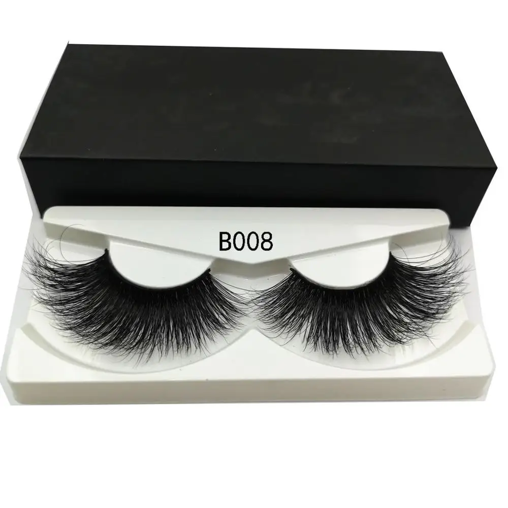 

A ali baba best sellers Luxury 3D mink eyelashes 25mm 100% Real mink fur 3D mink eyelash package handmade, Black