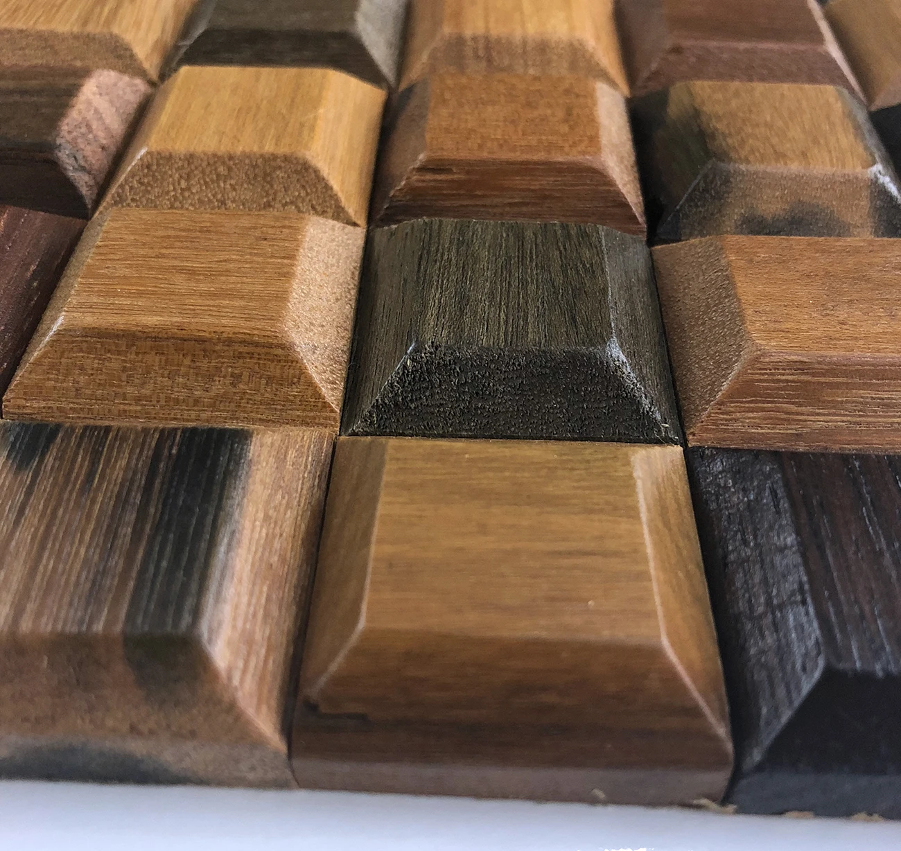 Solid wood mosaic texture wall decoration materials