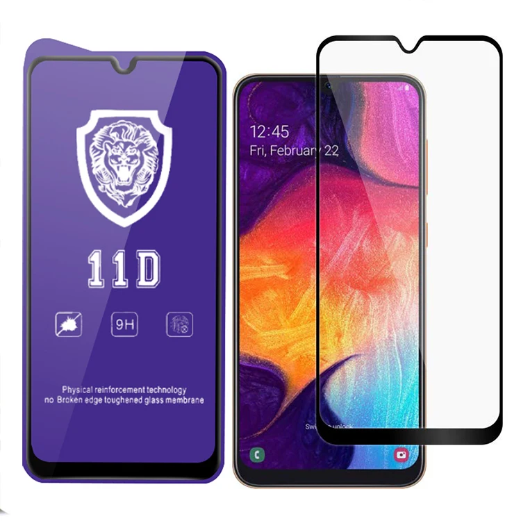 

Reliable Quality 11D Full Glue Full Cover Tempered Glass Screen Protector for Samsung A30 A50 M30 A20 Film Protector