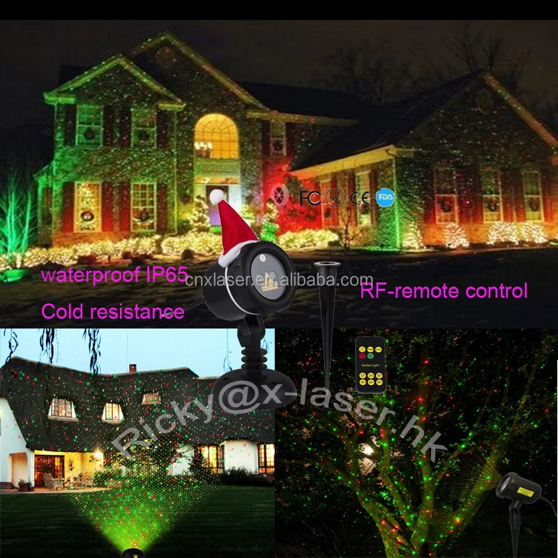 proyector luz laser led navidad fachada