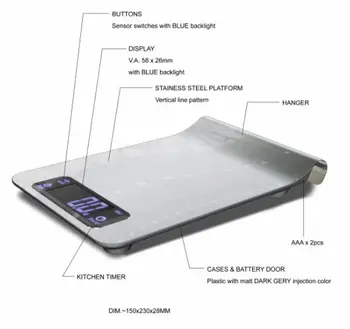 Most Convenient Steel Manual Kitchen Scale Food Weight