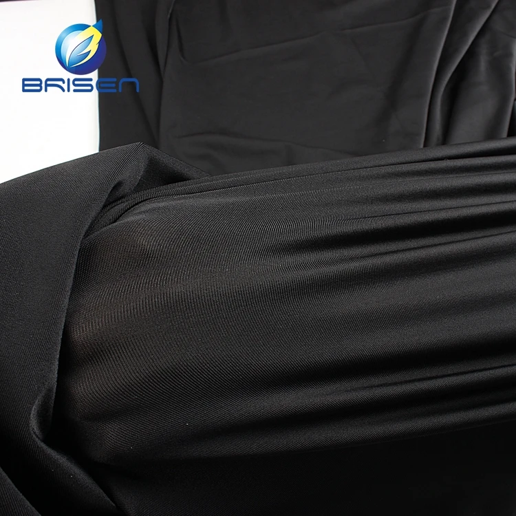 
China Manufacturer Stretch Black Dubai polyester Spandex Fabrics for sale 