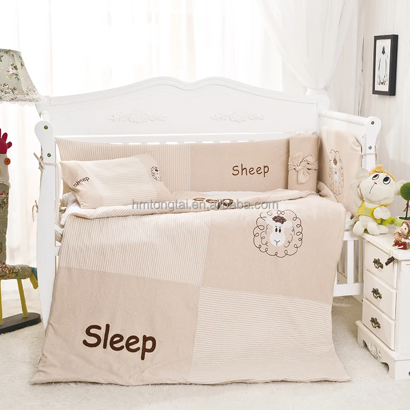 Newest 10 Pieces Lovely Sheep 100 Cotton Quilt Baby Crib