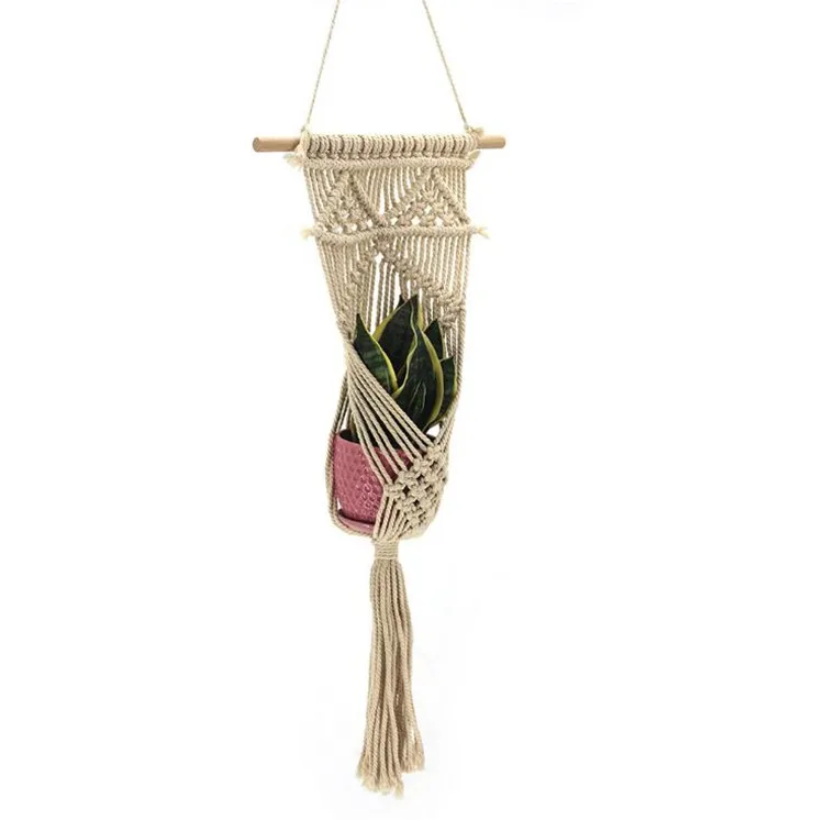 Macrame Plant Hanger Indoor Outdoor Hanging Planter Basket Cotton Rop Plant Hanger Macrame