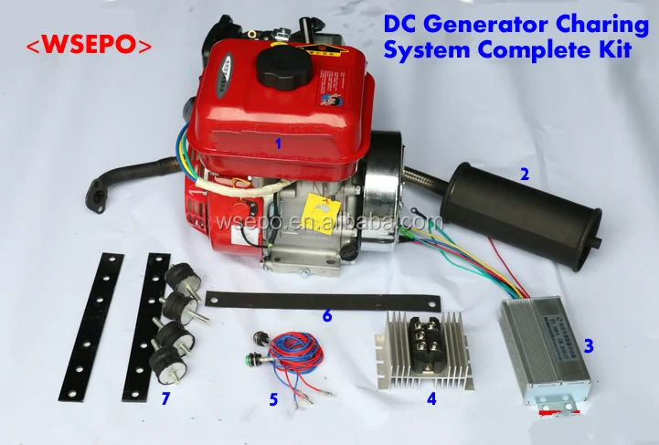 Direta da Fábrica! Sistema de Carregamento da Bateria do Gerador da Gasolina Opcional para a Bicicleta Fonte - 60 72 e- E-kart E-car dc Wse-3kw 48 v Fonte Direta Da fábrica! Sistema de Carregamento