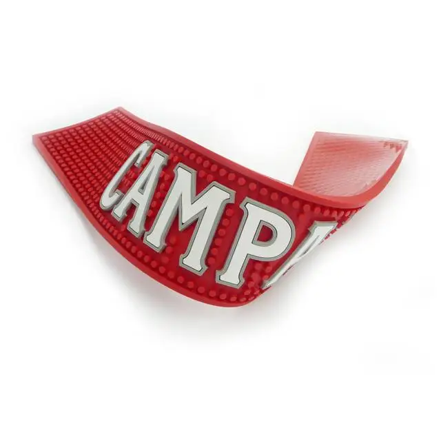 Campari Promotional Pvc Logo Bar Mats Logo Embossed Soft Pvc