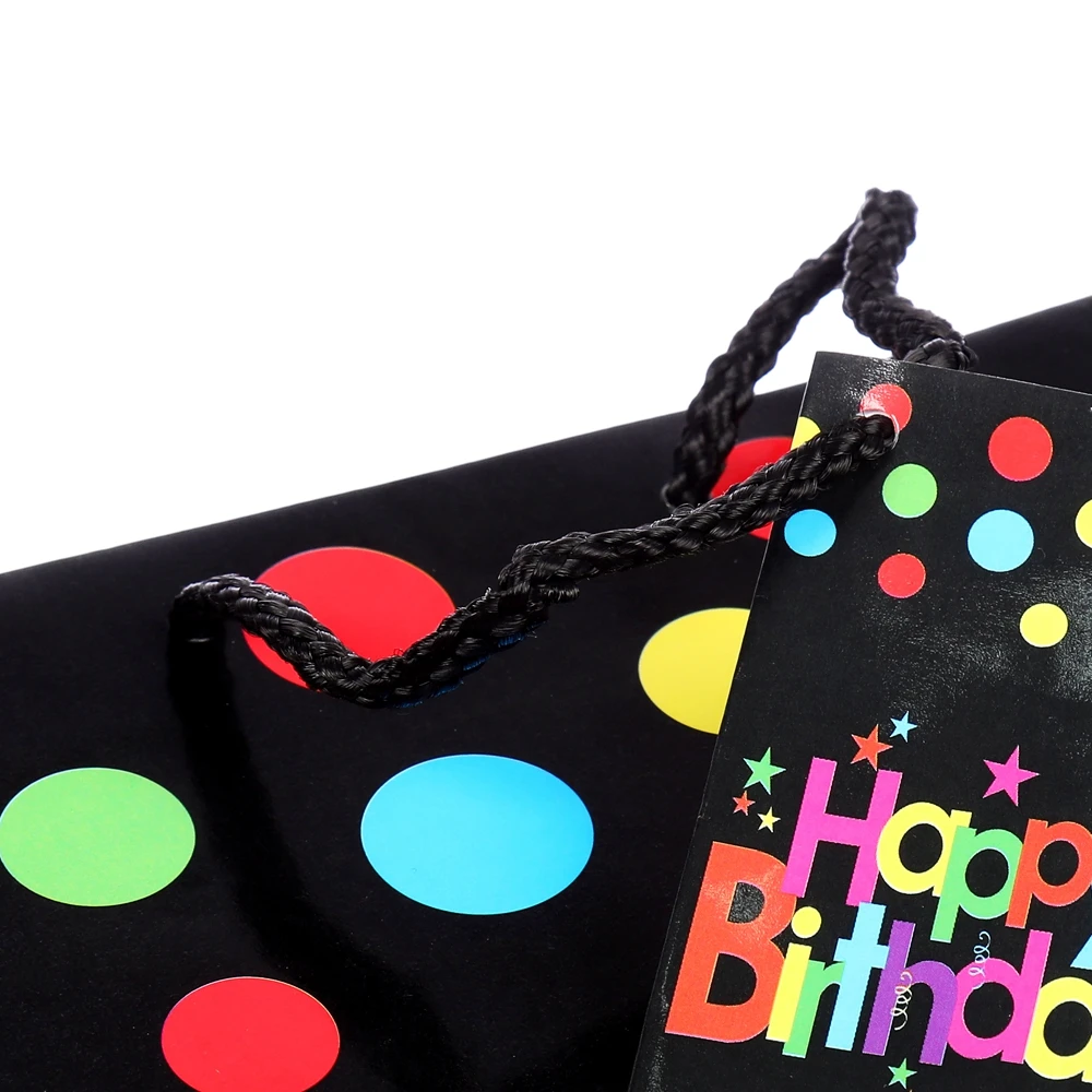 Custom Printed Good Quality Colorful Handmade Birthday Gift Paper Bag With Handle