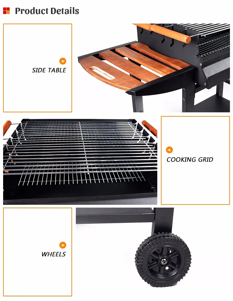 Adjustable Cooking Grid Height Barbeque Rectangle Bbq Grill Forest