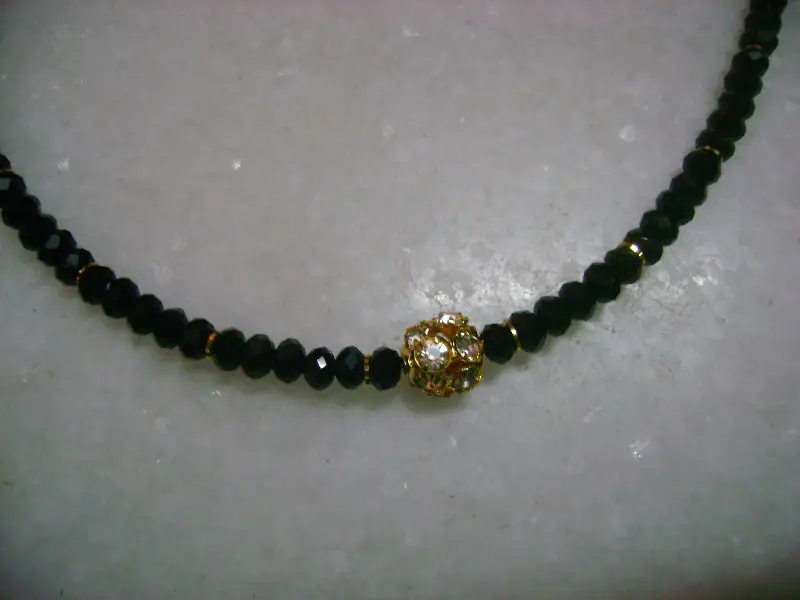 black crystal jewelry