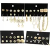 2019 Euro-american Style Multiple Female Stud Earrings Combination Set Earrings Gold Metal Earrings hoop earring findings