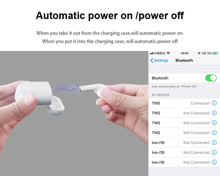 Top seller i10 tws earphone earbuds cheap price tws bluetooth 5.0 custom wireless headphones with charging case - ANKUX.COM