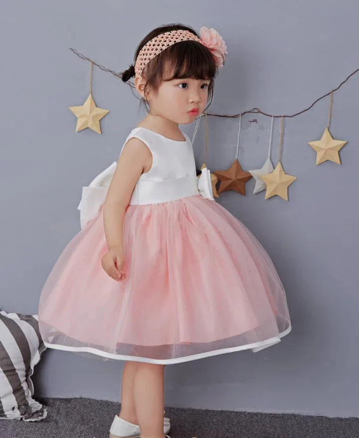 2017 Newborn Baby Girl Party Dress Kids Frocks Designs With Headbands ...