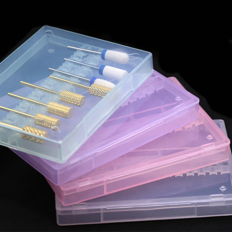 

14 Holder Nail Drill Bit Case Box, 4 colors