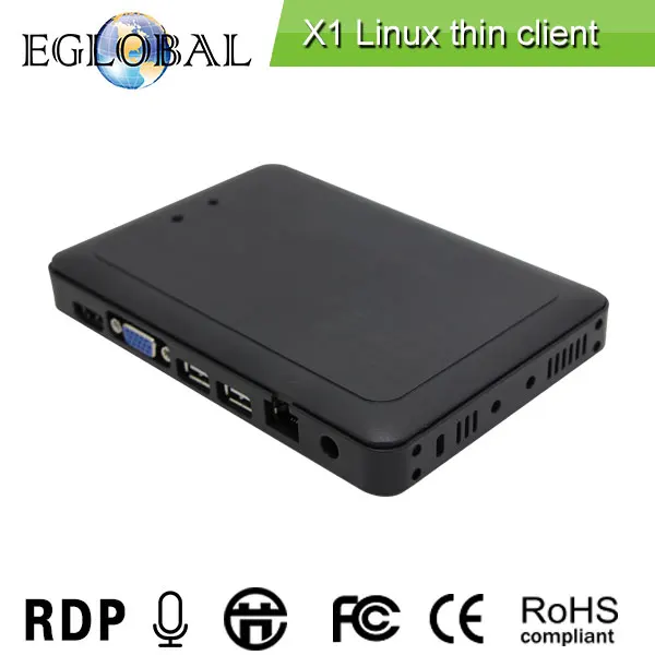 Low Price Thin Client X1 Dual Core 1.2GHz CPU 512MB RAM 2GB Flash Linux Mini PC Station