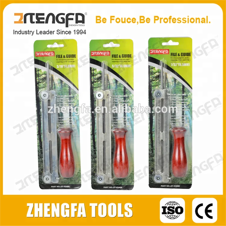 
chain saw file and file guide kit wooden handle 
