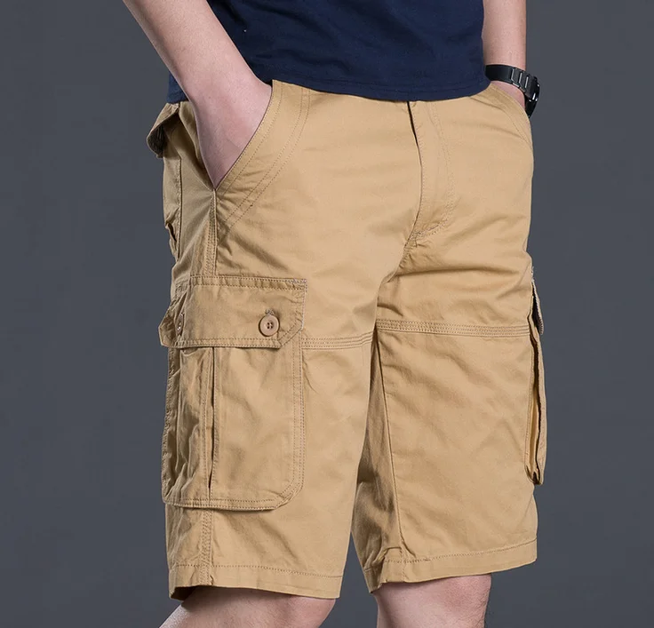 

X85983B 2018 summer new casual multi-pocket cargo shorts for men, As picture