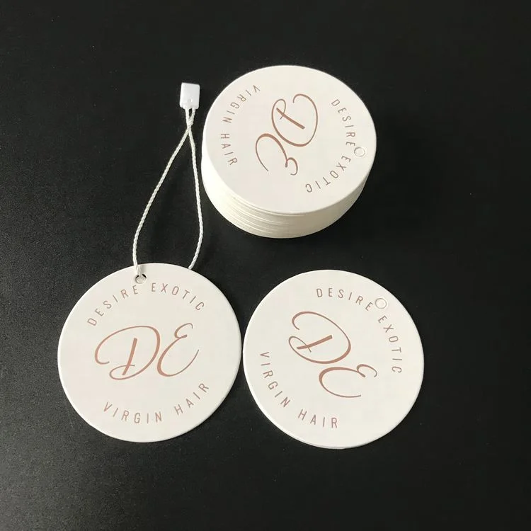 

Custom Cheap Nice 600grams round rose gold Hang tags printing