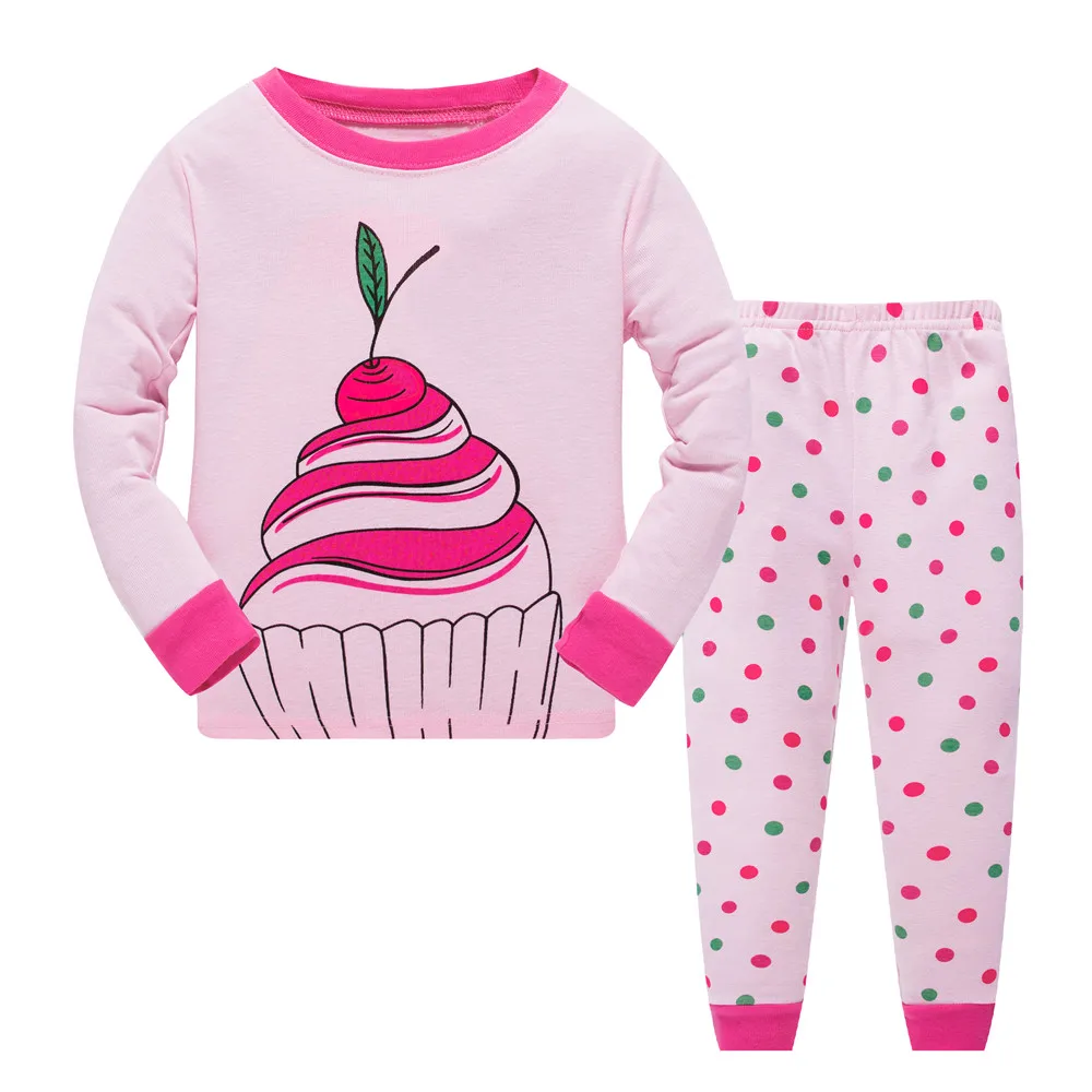 

2018 new pajamas kids girls little cute styles hot selling children night wear, As picture