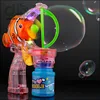 Flashing lights/ music/ 2 bottle pots bubble gun / Clown Fish Bubble Gun