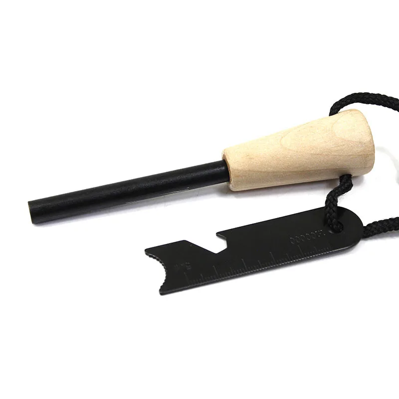 Camping Hiking Ferro Rod Flint Fire Starter For Survival 6 In 1 Multi