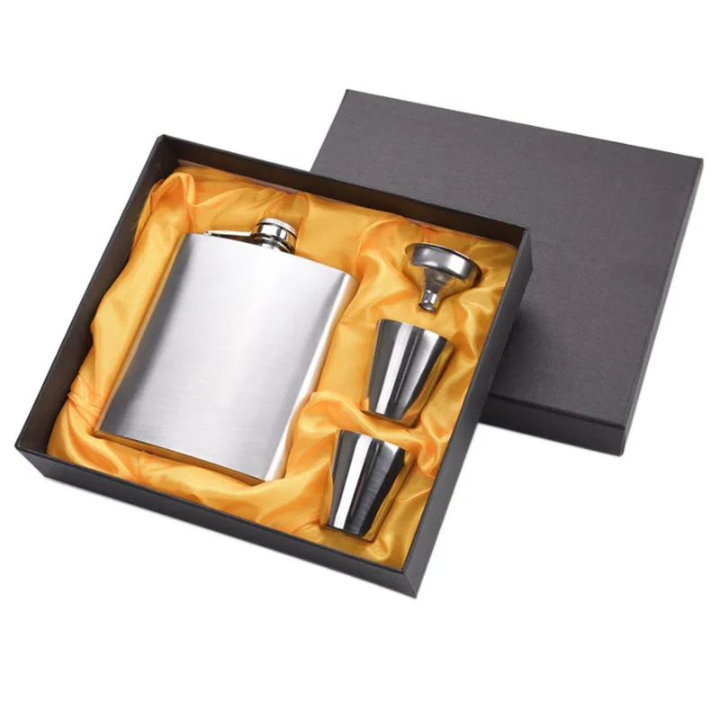

Zogift High Quality luxurious Alcohol Mini Wine Decanter, Portable Wine Pot, Metal Stainless Steel Hip Flask, Yellow/gray