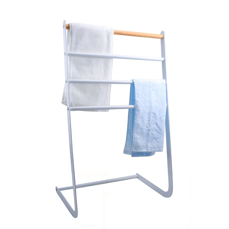 Standing Wood Wire Metal Ladder Towel Rack Bathroom Towel Rack Buy
